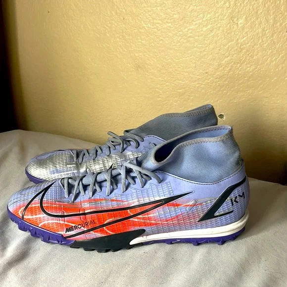 Used mbappe indoor turf soccer cleats Nike Mercurial Superfly 10 Academy KM Mbappe Turf Shoes  main image 4